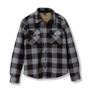 Boys' Faux Shearling Shirt Jacket